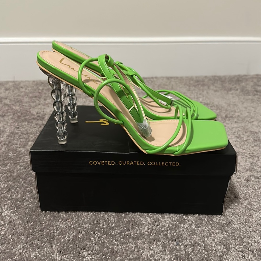 🆕 Women’s New Green Size 10 Sandal Clear Heels